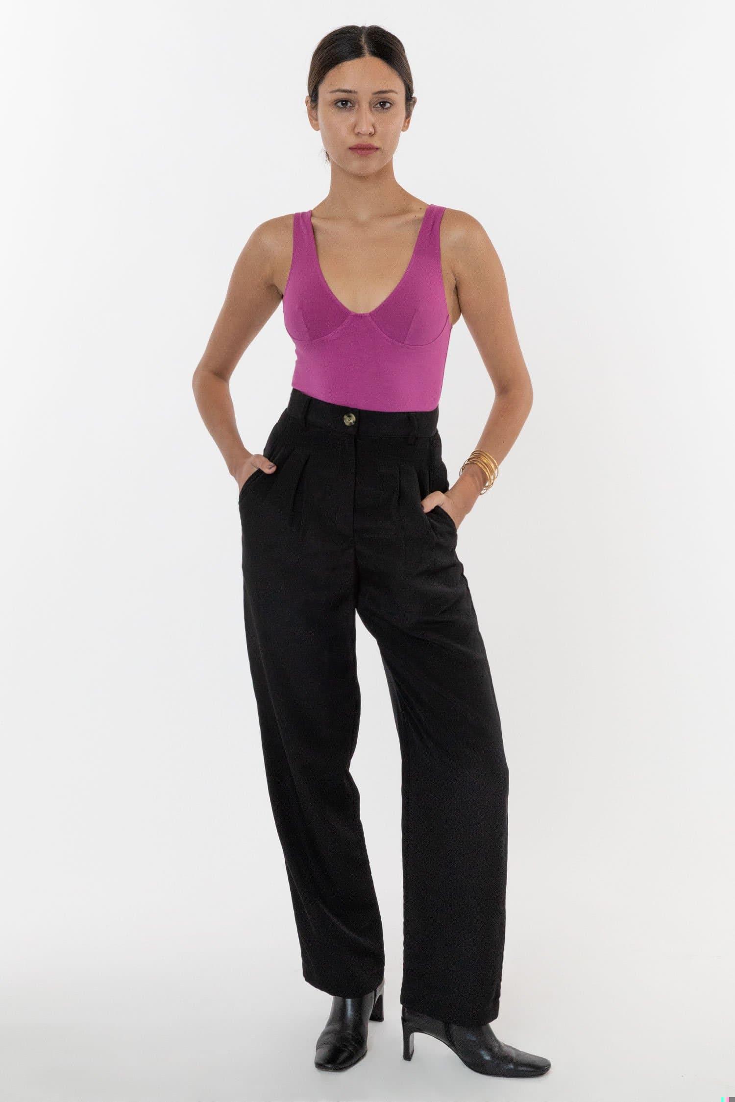 RSAPP350 - Poly Pleated Straight Leg Pant