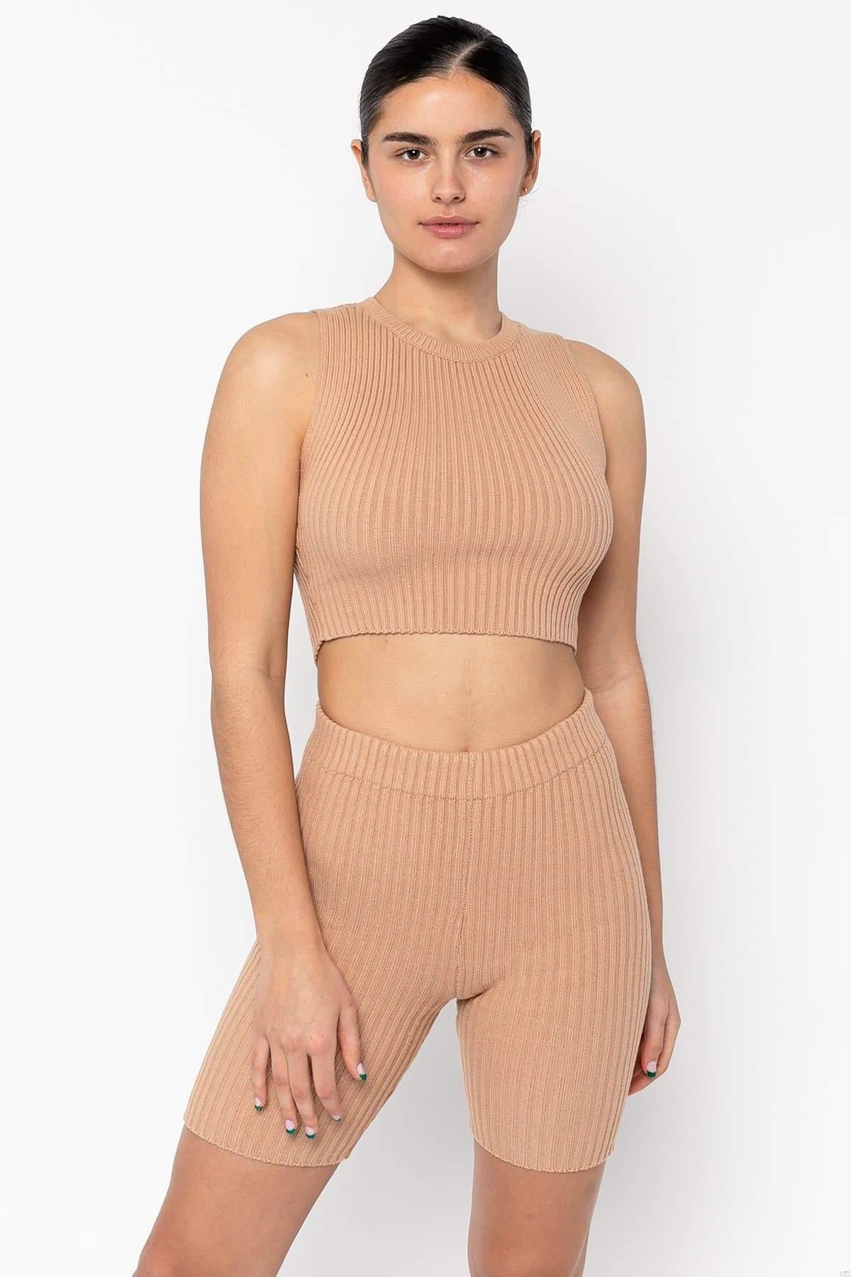 RFK50 - Ultra Heavy Knit Ribbed Crop Top