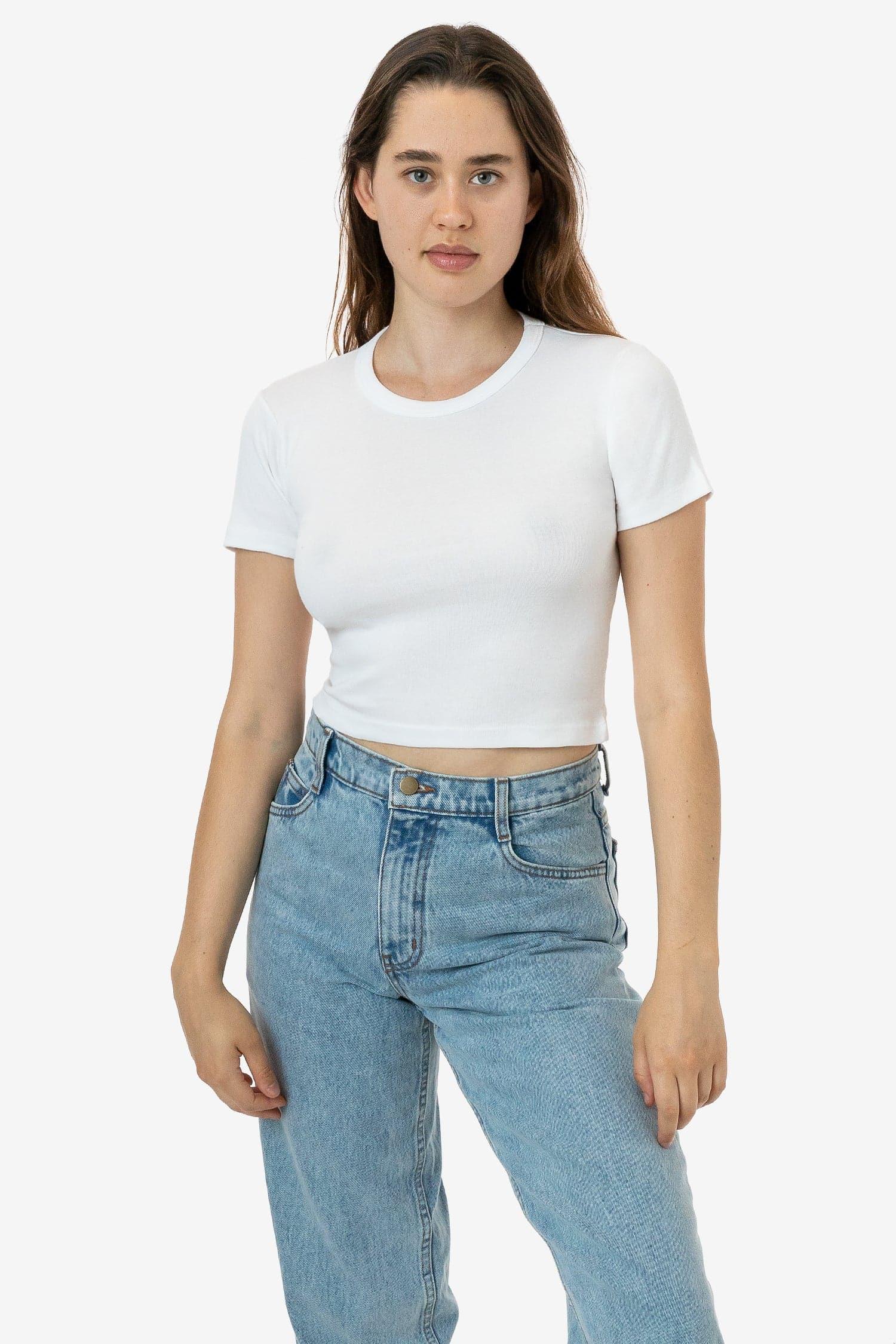 4325 - Baby Rib Short Sleeve Crop Tee