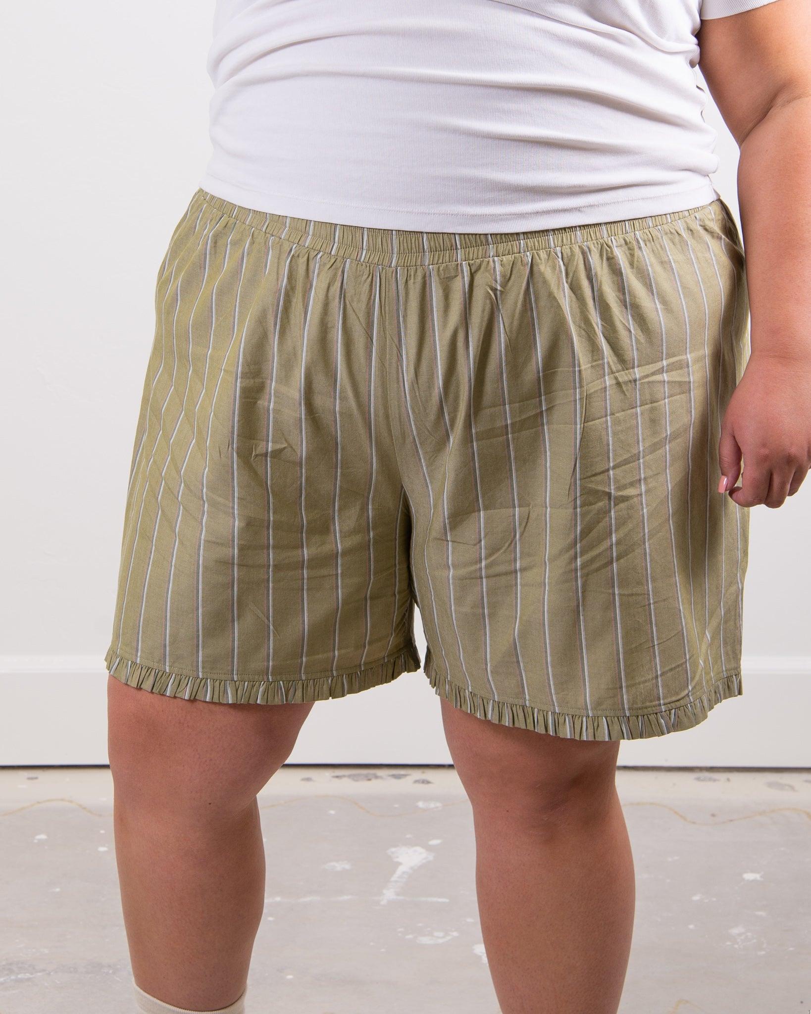 Boxer short - Green Ticking Stripe