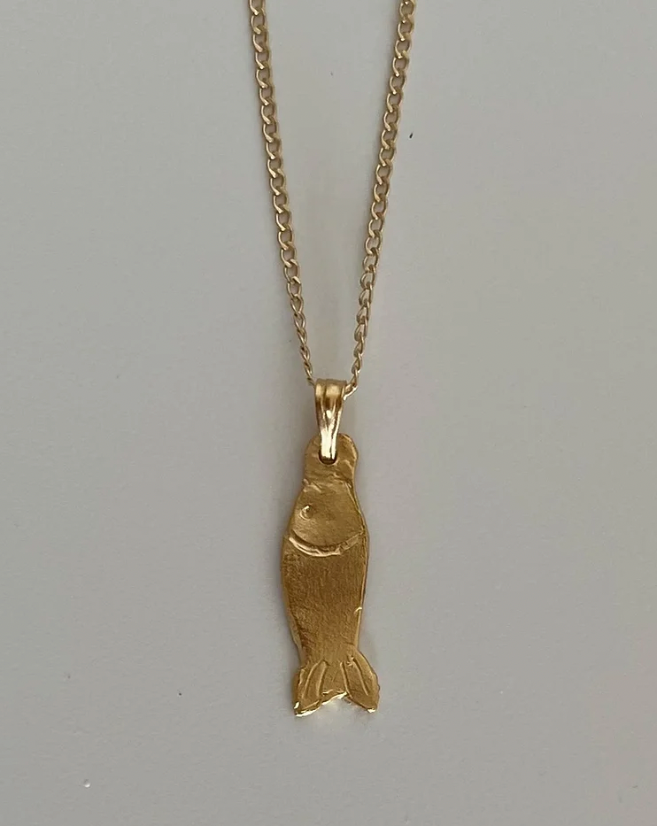 Fish Milagro Necklace - Gold