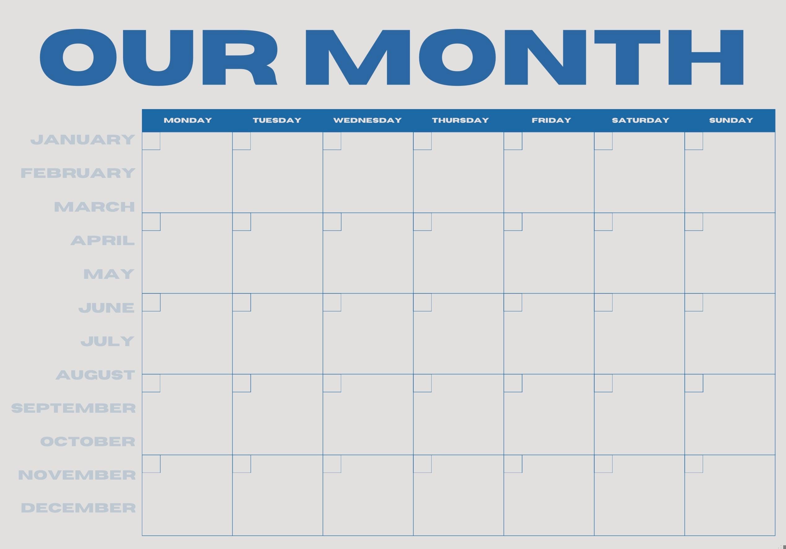 Our Month Planner